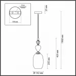 Подвесной светильник Odeon Light Bizet 4855/1B Цвет плафонов прозрачный Цвет арматуры золото от ImperiumLoft