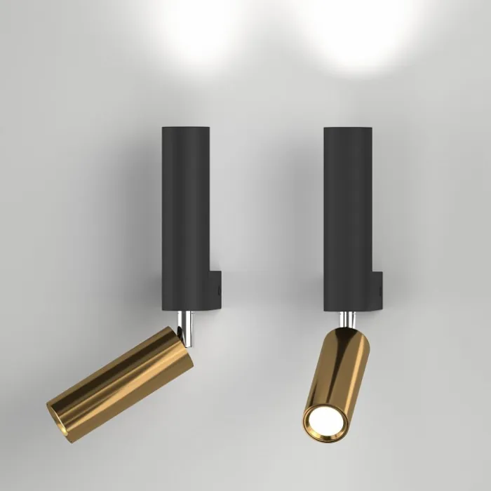 Бра с подсветкой Eurosvet Pitch 40020/1 LED черный/латунь от ImperiumLoft