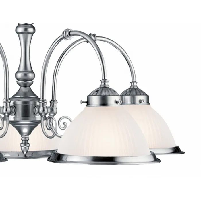 Подвесная люстра Arte Lamp American Diner A9366LM-5SS Цвет арматуры серебро Цвет плафонов прозрачный от ImperiumLoft