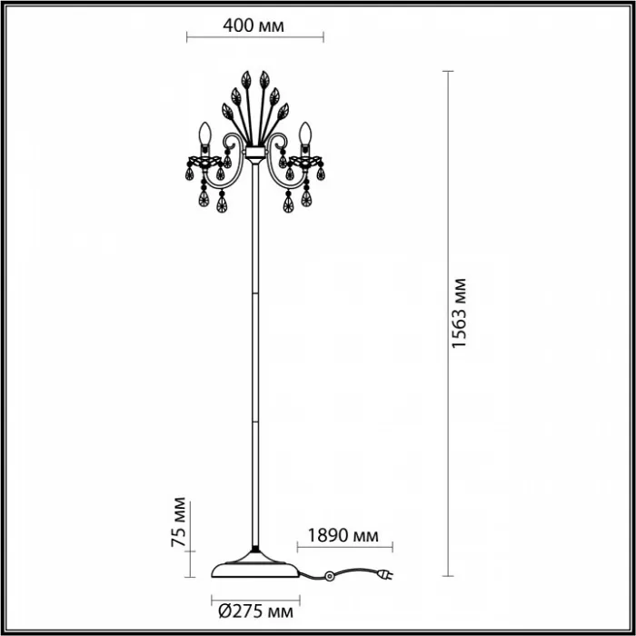 Торшер Odeon Light Versia 4977/3F от ImperiumLoft