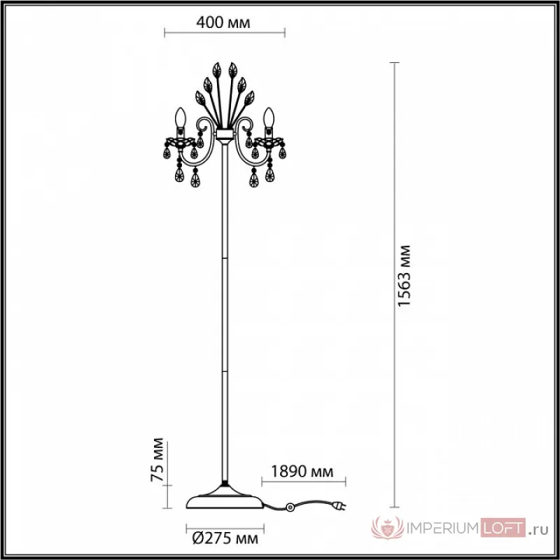 Торшер Odeon Light Versia 4977/3F от ImperiumLoft
