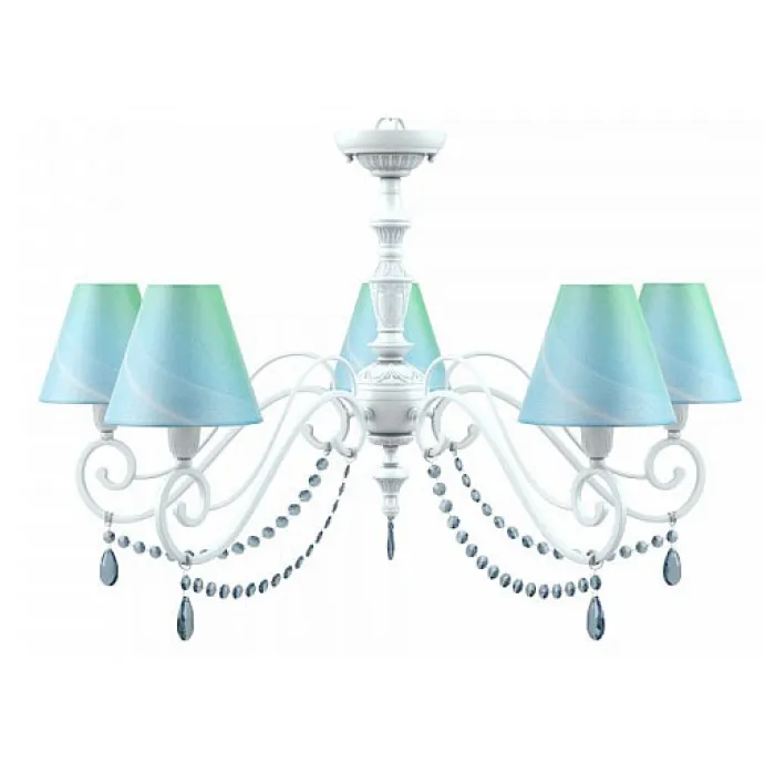 Подвесная люстра Lamp4You Classic 24 E3-05-WM-LMP-O-18-CRL-E3-05-GB-UP Цвет плафонов голубой от ImperiumLoft
