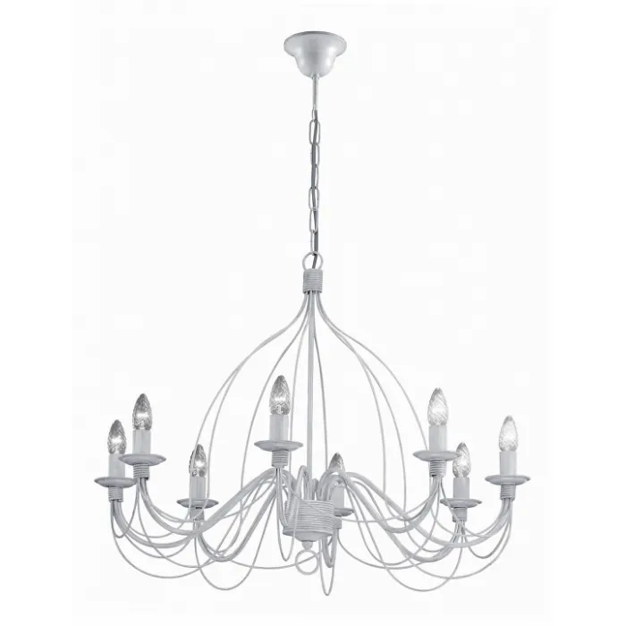 Подвесная люстра Ideal Lux Corte CORTE SP8 BIANCO ANTICO Цвет арматуры белый от ImperiumLoft