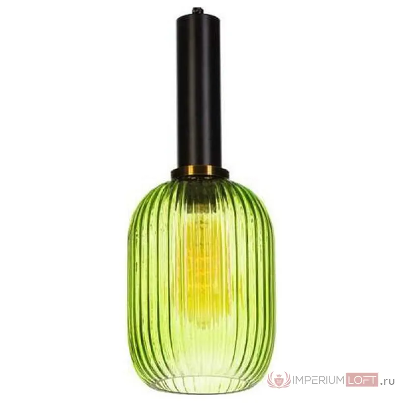 Подвесной светильник Loft it Iris 2072-A+BL Цвет арматуры черный Цвет плафонов зеленый от ImperiumLoft