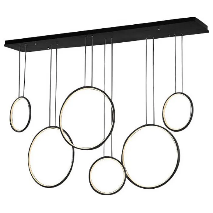 Подвесной светильник DeLight Collection Led Ring SS-L0831P-130W Цвет арматуры черный Цвет плафонов черный от ImperiumLoft