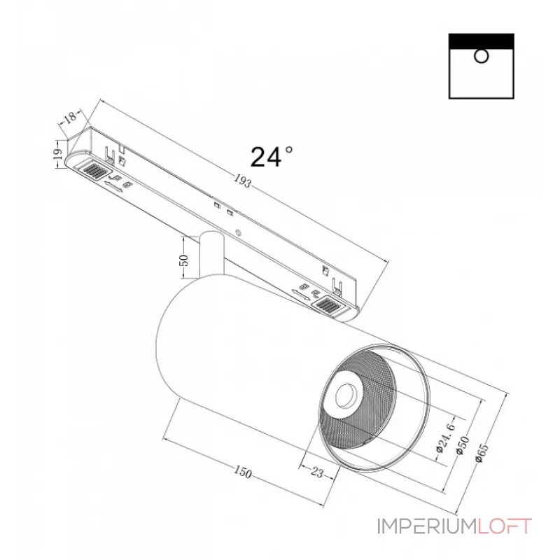 Светильник на штанге Maytoni Focus LED TR032-2-20W4K-S-B Светильник на штанге Maytoni Focus LED TR032-2-20W4K-S-B