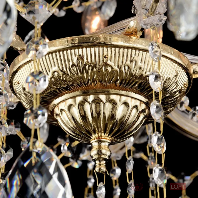 Подвесная люстра Maytoni Doris DIA881-PL-15-G Цвет арматуры золото Цвет плафонов прозрачный от ImperiumLoft