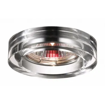 Встраиваемый светильник Novotech Glass 369477 Цвет арматуры серебро Цвет плафонов прозрачный