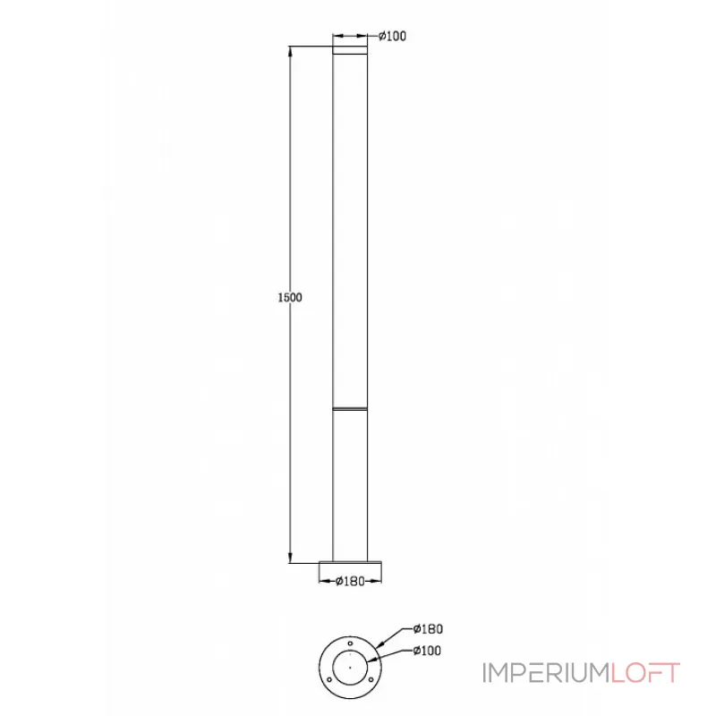 Наземный высокий светильник Maytoni Ginza O041FL-L50B3K