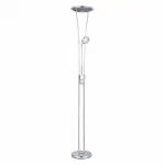 Торшер с подсветкой Arte Lamp Duetto led A5905PN-2CC Цвет арматуры хром Цвет плафонов белый