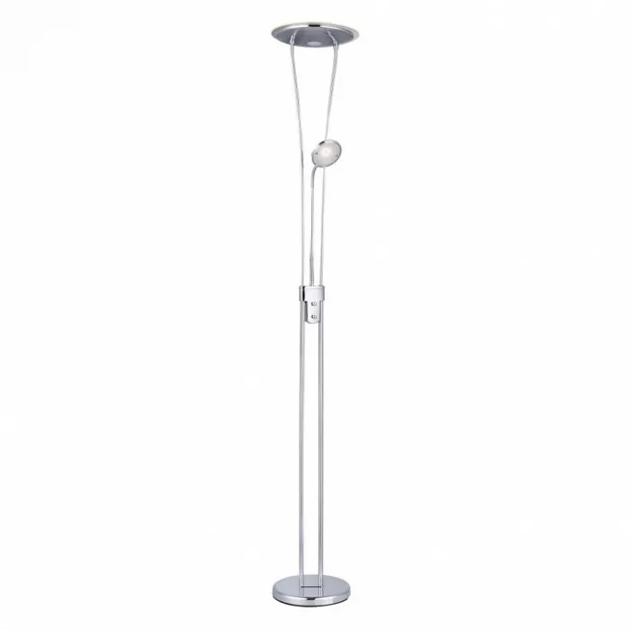 Торшер с подсветкой Arte Lamp Duetto led A5905PN-2CC Цвет арматуры хром Цвет плафонов белый от ImperiumLoft