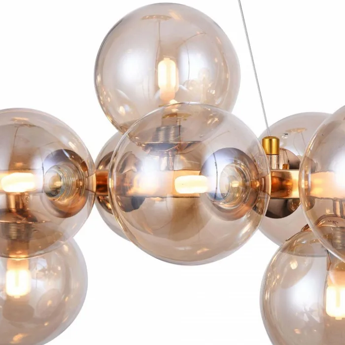 Подвесная люстра Maytoni Dallas MOD547PL-25G Цвет арматуры золото Цвет плафонов янтарный от ImperiumLoft
