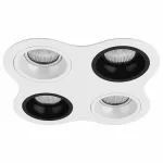Встраиваемый светильник Lightstar Domino D64606070607 цвет арматуры черно-белый