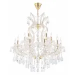 Подвесная люстра Maytoni Doris DIA881-PL-15-G Цвет арматуры золото Цвет плафонов прозрачный от ImperiumLoft