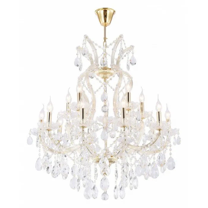 Подвесная люстра Maytoni Doris DIA881-PL-15-G Цвет арматуры золото Цвет плафонов прозрачный от ImperiumLoft