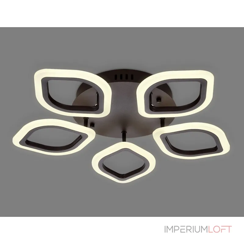 Накладной светильник Ambrella Original FA443/5 CF кофе 60W 540*520*80 (ПДУ РАДИО 2.4G) Цвет арматуры коричневый Цвет плафонов белый
