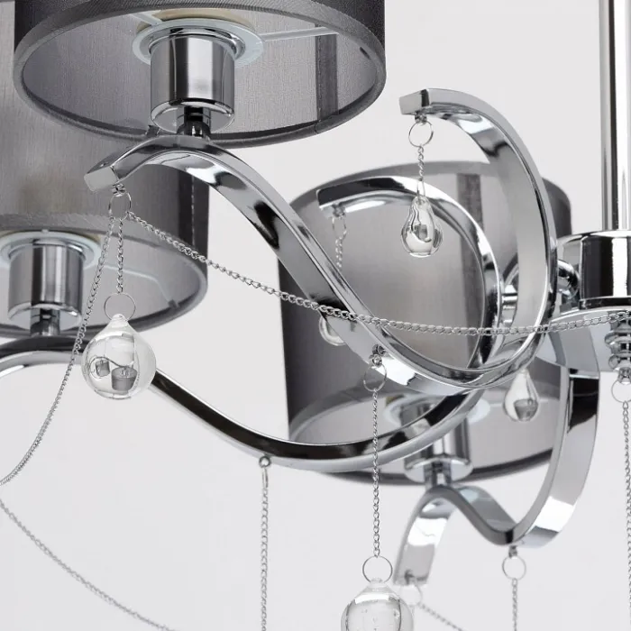 Подвесная люстра MW-Light Федерика 82 379019006 Цвет арматуры хром Цвет плафонов черный от ImperiumLoft