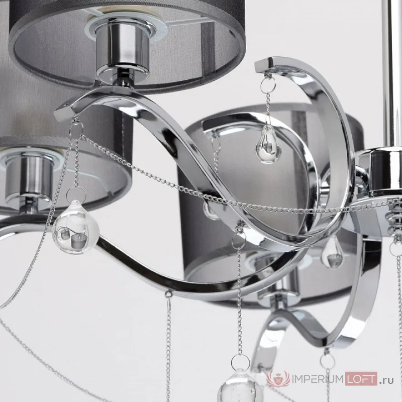 Подвесная люстра MW-Light Федерика 82 379019006 Цвет арматуры хром Цвет плафонов черный от ImperiumLoft