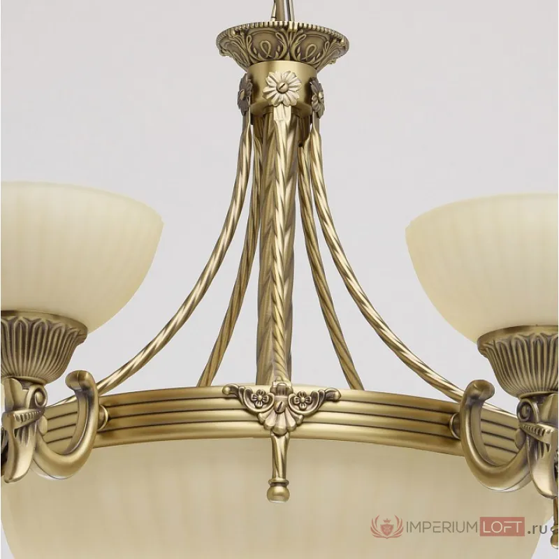 Подвесная люстра MW-Light Афродита 1 317010708 Цвет арматуры бронза Цвет плафонов кремовый от ImperiumLoft