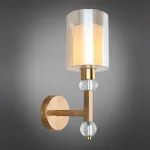 Бра Omnilux Maranello OML-80001-01 Цвет арматуры золото Цвет плафонов прозрачный от ImperiumLoft