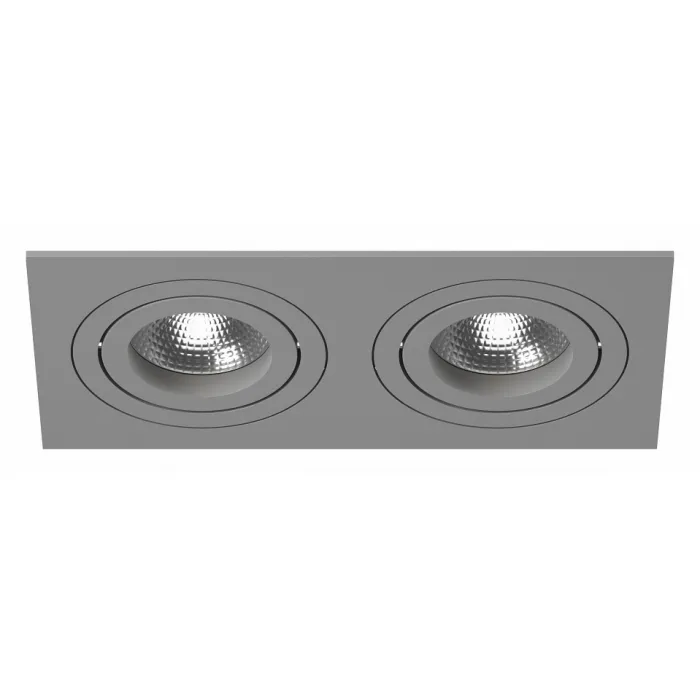 Встраиваемый светильник Lightstar Intero 16 double quadro i5290909 Цвет арматуры серый Цвет плафонов желтый от ImperiumLoft