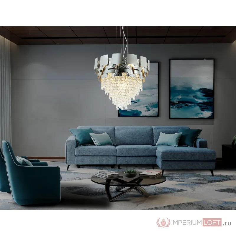 Подвесной светильник Ambrella Traditional 6 TR5242 Цвет арматуры серебро Цвет плафонов серебро от ImperiumLoft