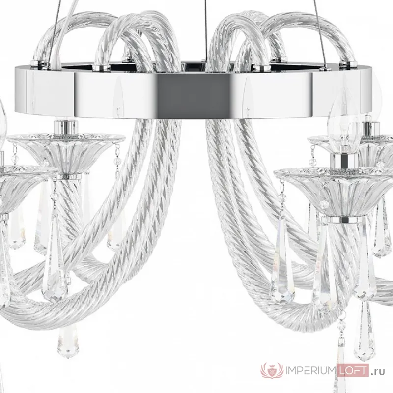 Подвесная люстра Lightstar Corno 821060 Цвет арматуры хром Цвет плафонов прозрачный от ImperiumLoft