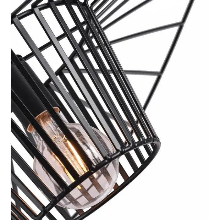 07696-80,19 Подвес СТРОУ черный d80 h150 Е27 1*40W от ImperiumLoft