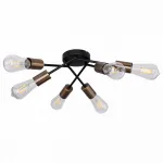 Люстра на штанге Globo Sarini 54003-6D Цвет арматуры черный Цвет плафонов хром от ImperiumLoft