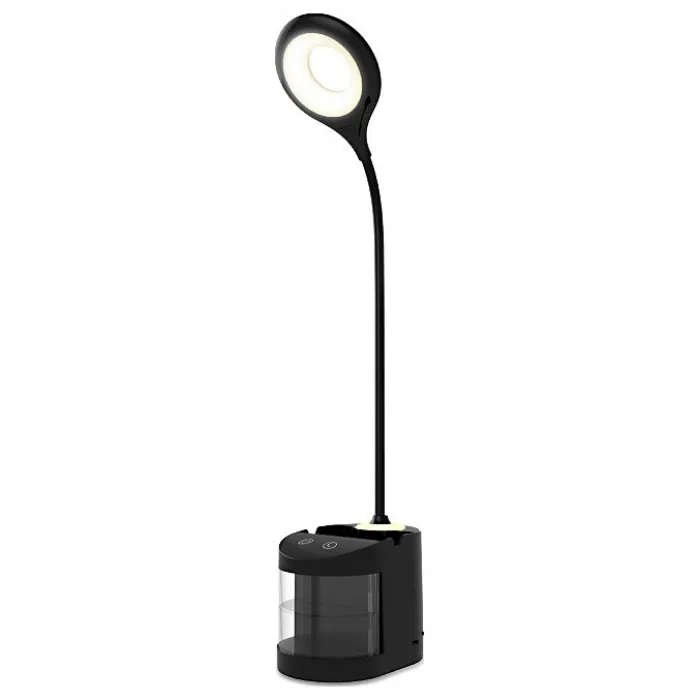 Настольная лампа офисная Ambrella DE56 DE562 BK черный LED 4200K 4W Цвет арматуры черный Цвет плафонов черный от ImperiumLoft