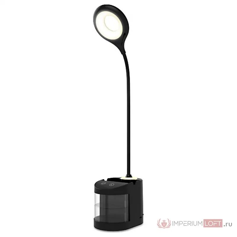 Настольная лампа офисная Ambrella DE56 DE562 BK черный LED 4200K 4W Цвет арматуры черный Цвет плафонов черный от ImperiumLoft
