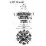 Подвесная люстра ST-Luce Rafina SL379.103.486 Цвет арматуры серебро Цвет плафонов белый от ImperiumLoft