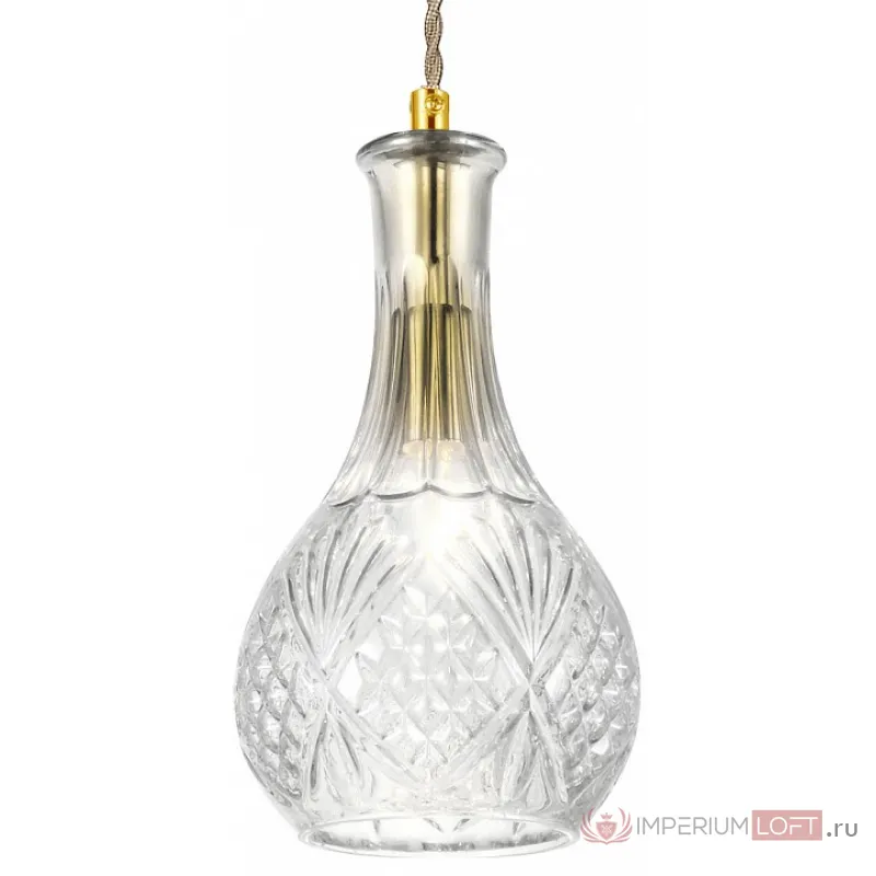 Подвесной светильник Favourite Bottle 1862-1P Цвет плафонов прозрачный Цвет арматуры золото от ImperiumLoft