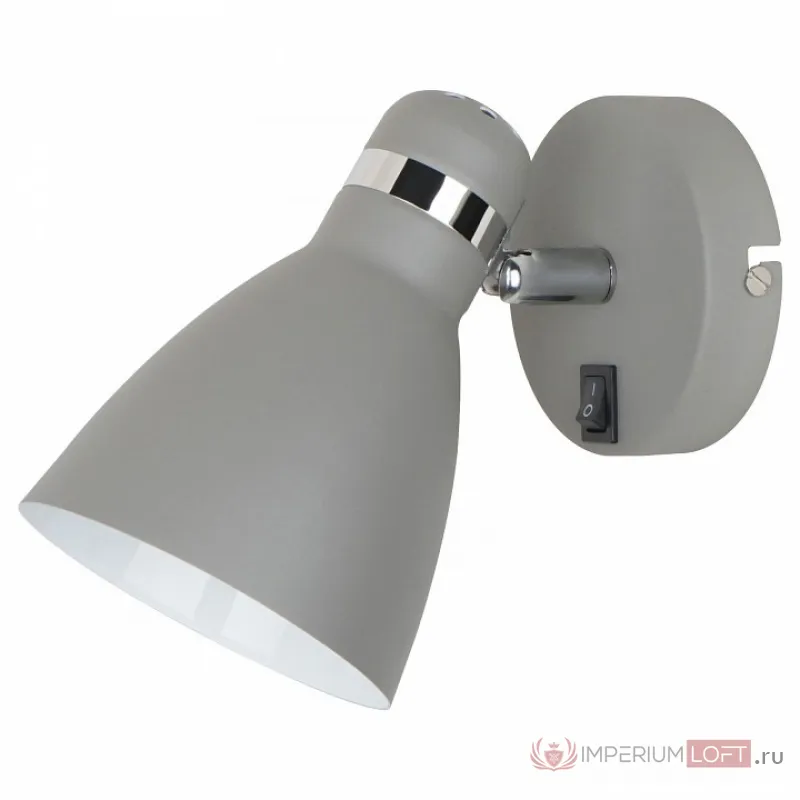 Бра Arte Lamp Mercoled A5049AP-1GY Цвет арматуры серый Цвет плафонов серый от ImperiumLoft