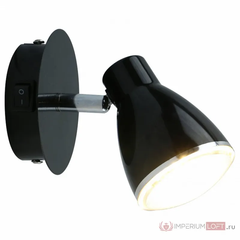 Бра Arte Lamp Gioved A6008AP-1BK Цвет арматуры черный Цвет плафонов черный от ImperiumLoft