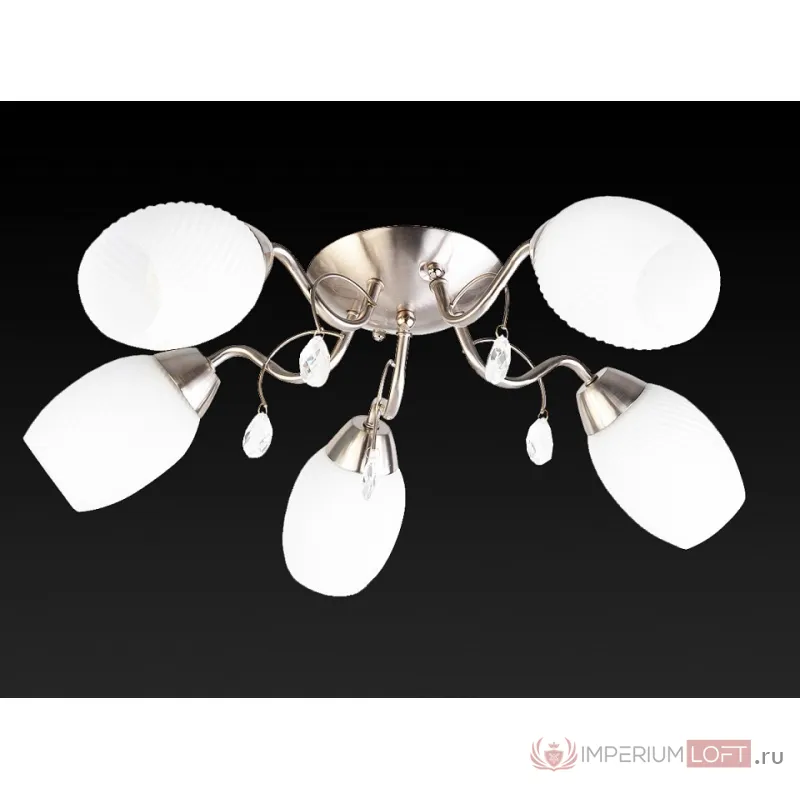 Потолочная люстра TopLight Paula TL3550X-05SN Цвет арматуры никель Цвет плафонов белый от ImperiumLoft