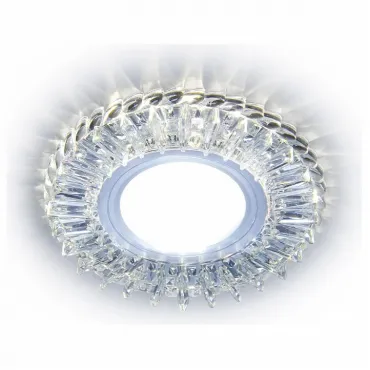 Встраиваемый светильник Ambrella Crystal 2 S260 цвет арматуры хром цвет плафонов прозрачный