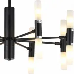 Люстра на штанге TopLight Jemimah TL1216D-08BL Цвет арматуры черный Цвет плафонов белый от ImperiumLoft
