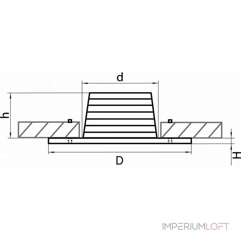 Встраиваемый светильник Lightstar Leddy CYL LED 212173 Цвет арматуры бронза от ImperiumLoft