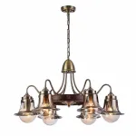 Подвесная люстра Omnilux Croce OML-50703-06 Цвет плафонов бронза Цвет арматуры коричневый от ImperiumLoft
