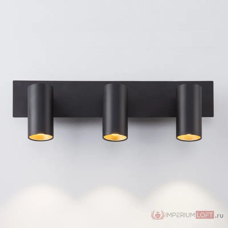 Спот Eurosvet Fleur 20066/3 LED черный/золото Цвет арматуры черный Цвет плафонов черный от ImperiumLoft