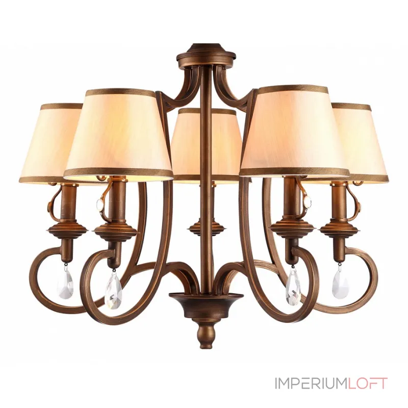 Подвесная люстра Arte Lamp Castello A6016LM-5BG Подвесная люстра Arte Lamp Castello A6016LM-5BG