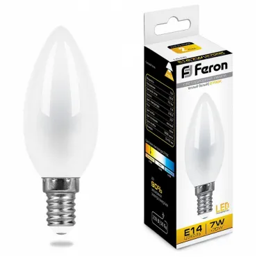 Лампа светодиодная Feron Saffit LB-66 E14 7Вт 2700K 25785 Цвет арматуры белый Цвет плафонов серый
