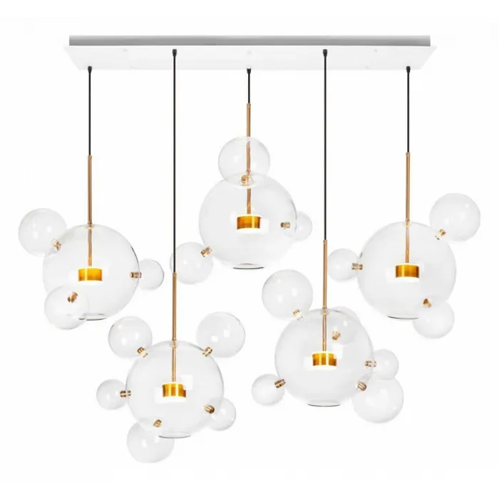 Подвесной светильник Loft it Bolle 2027-S5 Цвет арматуры золото Цвет плафонов прозрачный от ImperiumLoft