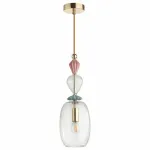 Подвесной светильник Odeon Light Bizet 4855/1B Цвет плафонов прозрачный Цвет арматуры золото от ImperiumLoft