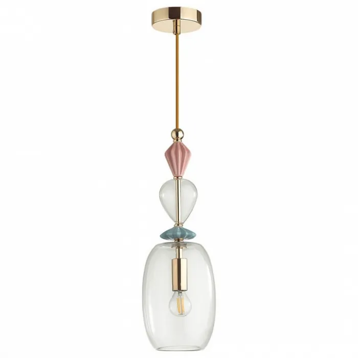 Подвесной светильник Odeon Light Bizet 4855/1B Цвет плафонов прозрачный Цвет арматуры золото от ImperiumLoft