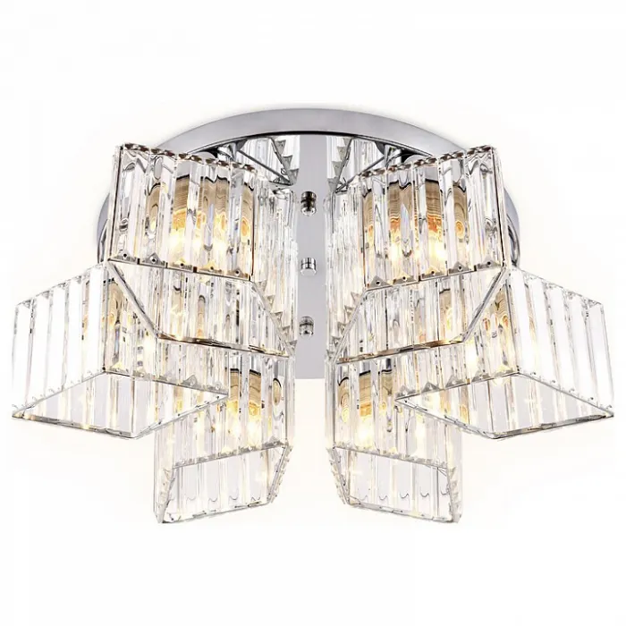 Накладной светильник Ambrella Traditional 3 TR5209/6 CH/CL хром/прозрачный E27/6 max 40W D550*180 Цвет арматуры хром Цвет плафонов прозрачный от ImperiumLoft