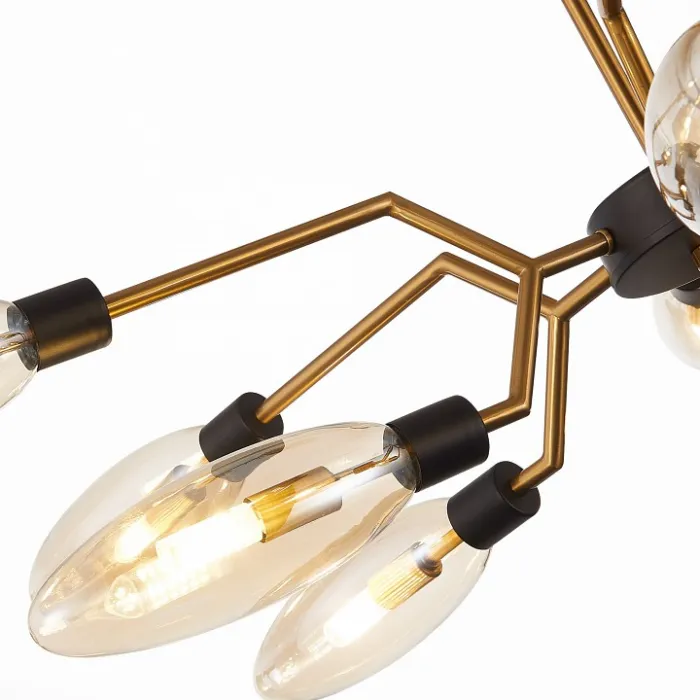 Потолочная люстра ST-Luce Desima SL1174.303.12 Цвет плафонов коричневый Цвет арматуры латунь от ImperiumLoft