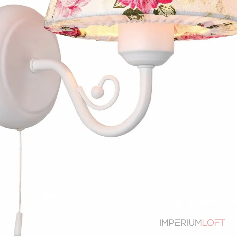 Бра Arte Lamp 7021 A7021AP-1WH Цвет арматуры белый Цвет плафонов розовый Бра Arte Lamp 7021 A7021AP-1WH Цвет арматуры белый Цвет плафонов розовый