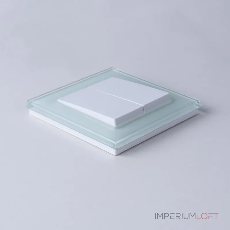 Выключатель двухклавишный без рамки Werkel белый W1120001